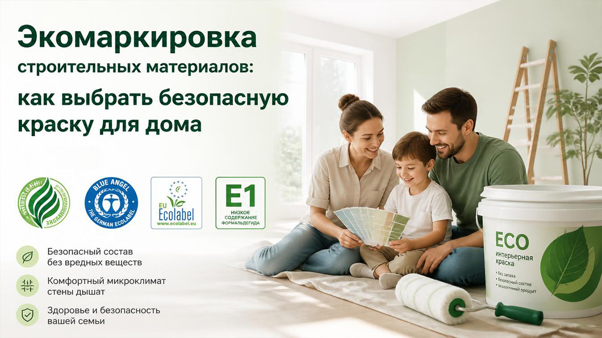 Экомаркировка строительных материалов: как выбрать безопасную краску для дома