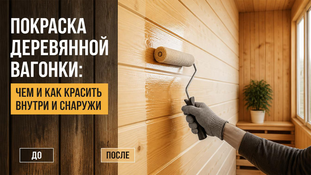 Покраска деревянной вагонки: чем и как красить внутри и снаружи