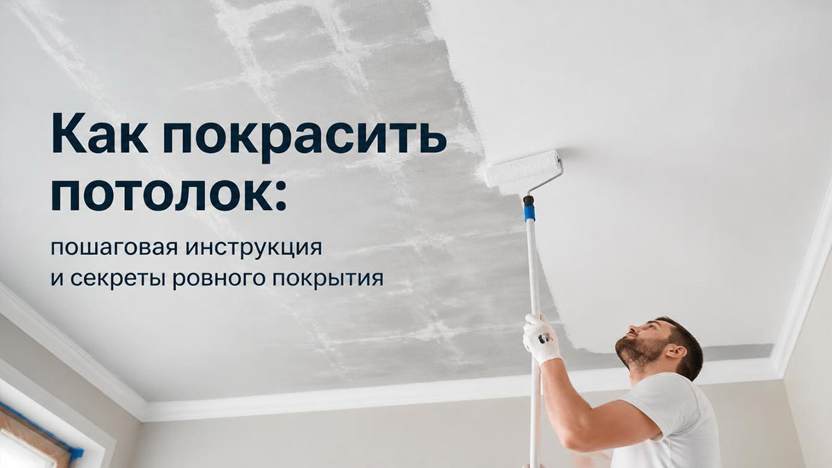Как покрасить потолок: пошаговая инструкция и секреты ровного покрытия