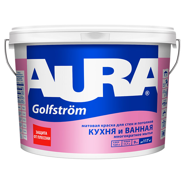 Краска "AURA Golfstrom TR" 9л