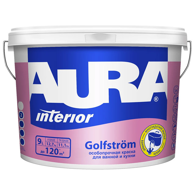 Краска "AURA Golfstrom TR" 9л