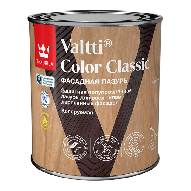 Лазурь VALTTI COLOR CLASSIC EC 0,9л