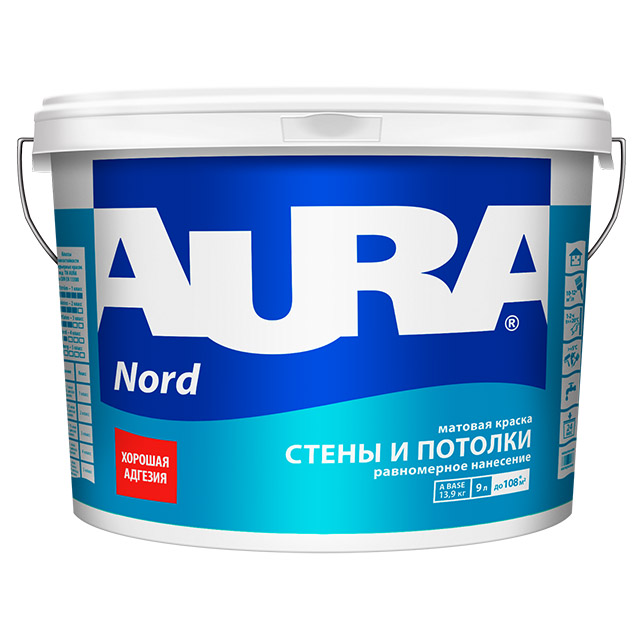 Краска "AURA Nord" 9л