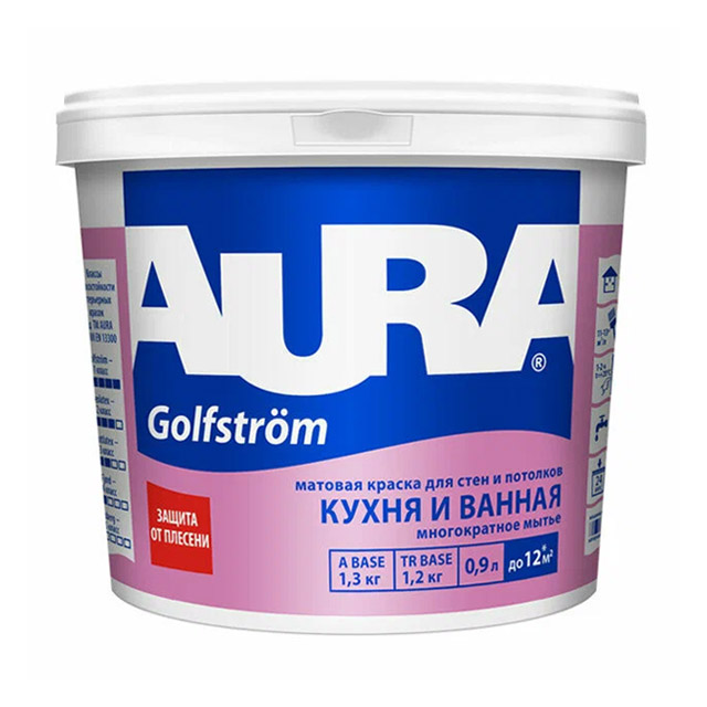 Краска "AURA Golfstrom TR" 0,9л