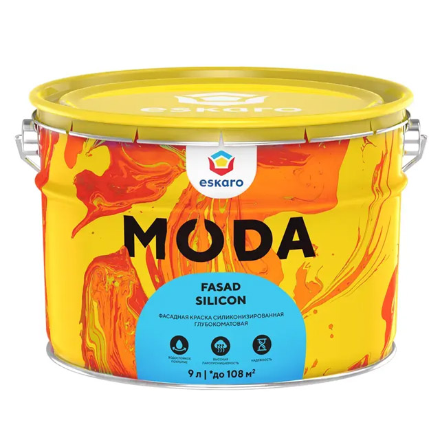 Краска "Eskaro MODA Fasad Silicon" 9л