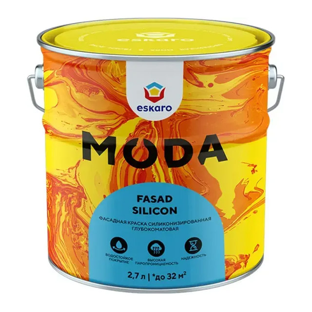 Краска "Eskaro MODA Fasad Silicon" 2,7л