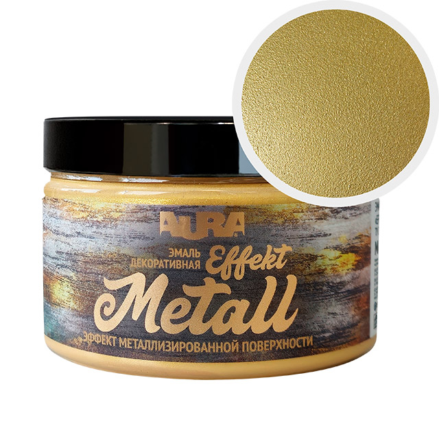 Эмаль "AURA Effekt Metall" золото 0,25 кг