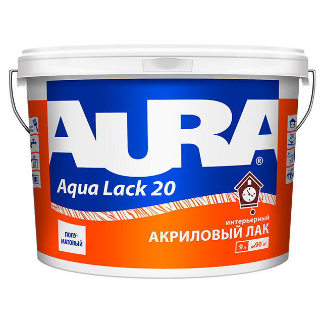 Лак "AURA Aqua Lack 20" 9л