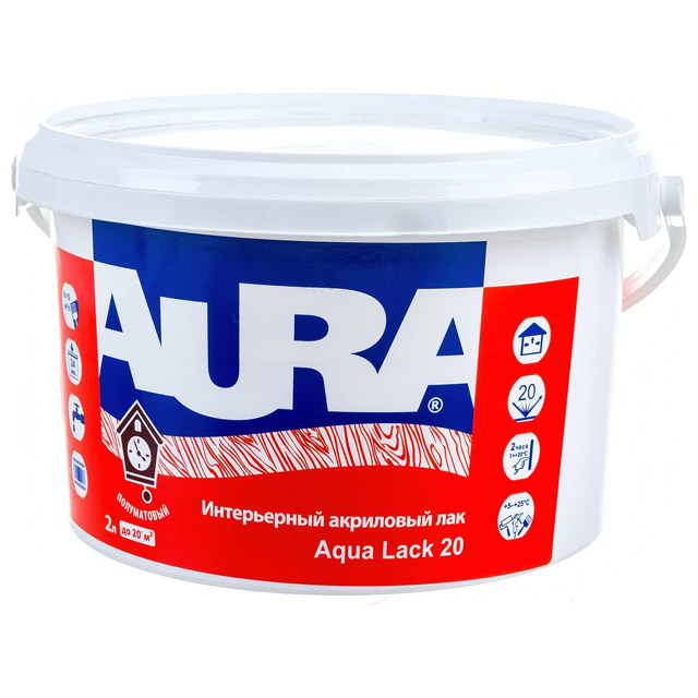 Лак "AURA Aqua Lack 20" 2л