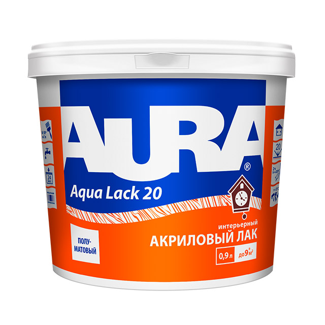 Лак "AURA Aqua Lack 20" 0,9л