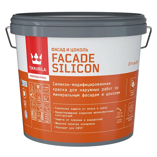 Краска фасадная Facade Silicon C гл/мат 2,7л